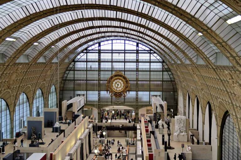 Musée d’Orsay: this museum is housed in the former Gare d’Orsay, a Beaux-Arts railway station built between 1898 and 1900. The museum is primarily home to French art dating from 1848 to 1914, including paintings, sculptures, furniture, and photography. It houses the largest collection of Impressionist and Post-Impressionist masterpieces in the world by painters such as Berthe Morisot, Claude Monet, Édouard Manet, Degas, Renoir, Cézanne, Seurat, Sisley, Gauguin, and van Gogh. Many of these works were kept at the Galerie Nationale du Jeu de Paume before the museum opened in 1986. It is one of the largest art museums in Europe.