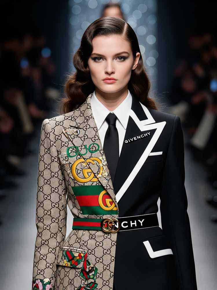 Gucci, Givenchy, and the Enduring Quest for Relevance // AI-generated images