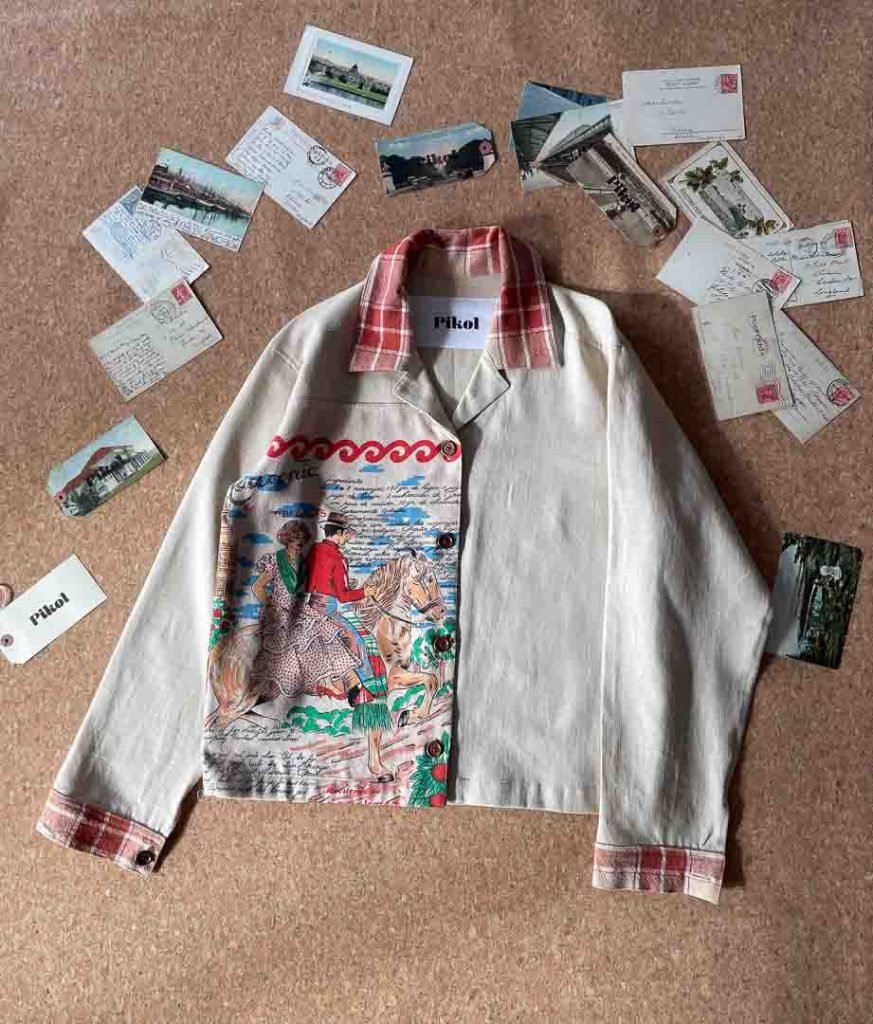 By transforming forgotten textiles into modern garments, Pikol honors the past while shaping the present.