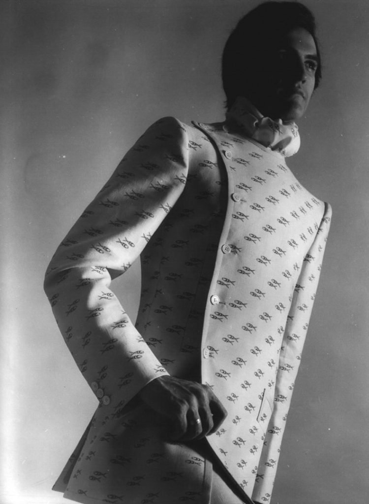 Franco Litrico wears a creation by his brother Angelo.