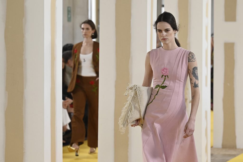 Ynésuelves "Red Roses" (Rosas Roxas) collection during Mercedes-Benz Fashion Week Madrid | March 2026